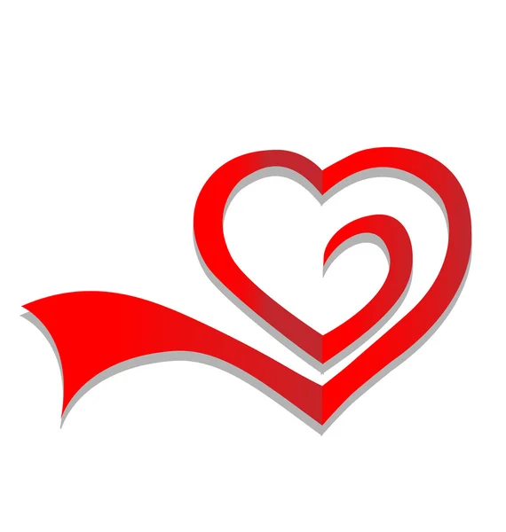 Corazón símbolo logo vector — Vector de stock