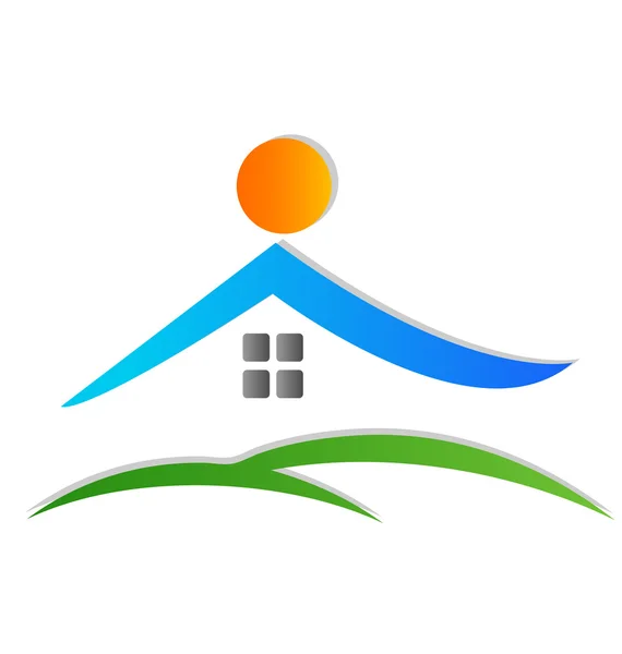 Vettore logo icona della casa — Vettoriale Stock