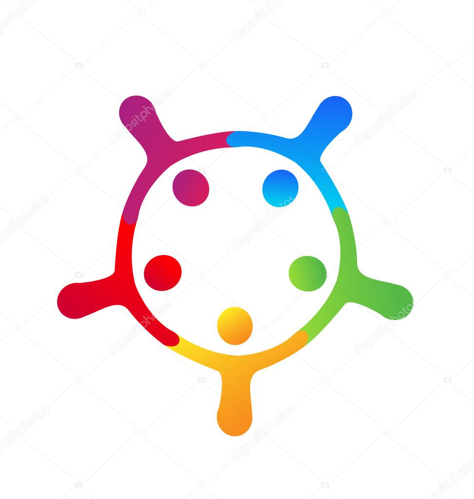 Teamwork holding hands vector