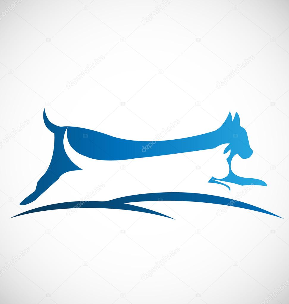 Vector of cat and dog icon design