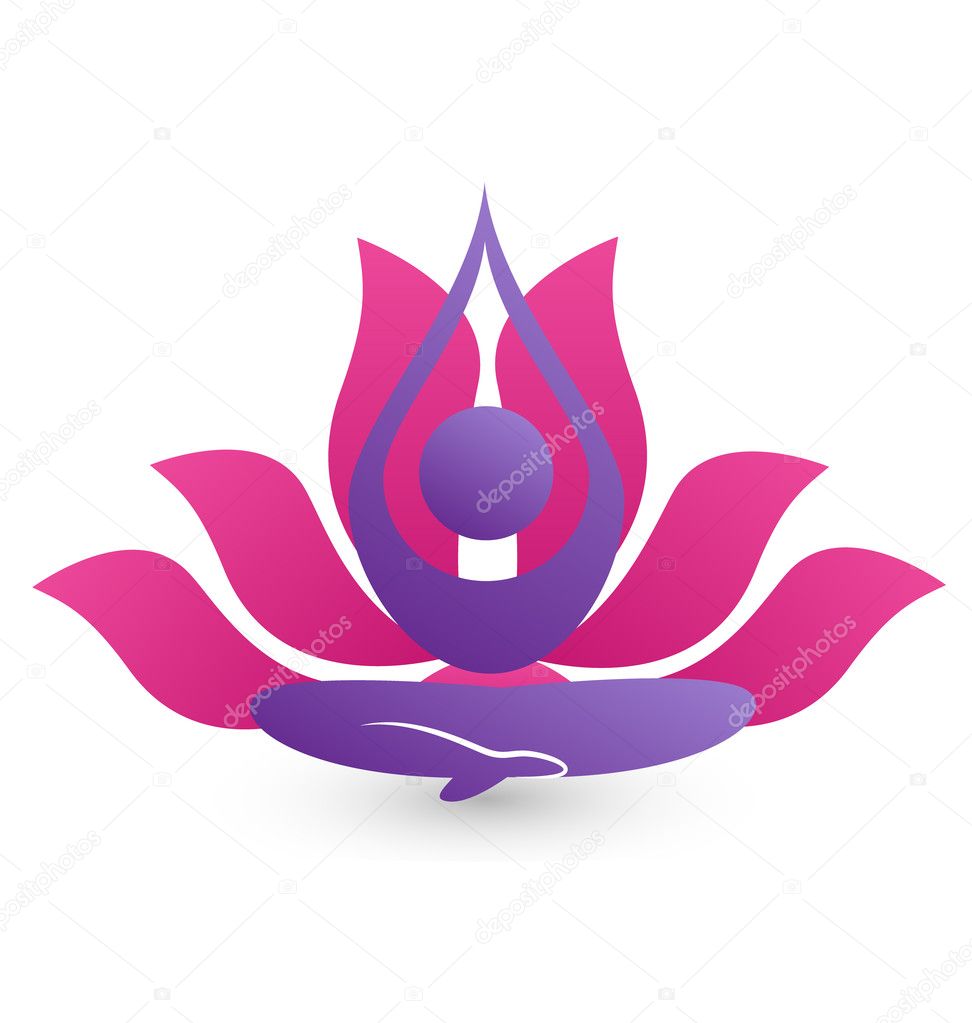 Yoga meditation icon vector