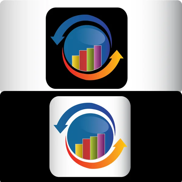 Business global company logo — Stock Vector