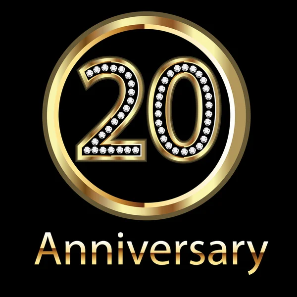 XX rocznicy urodzin — Wektor stockowy