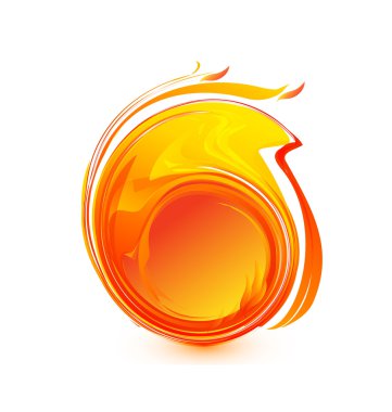 ateş topu logo vektör