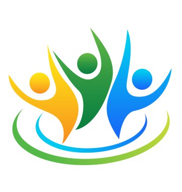iyimser insanlar simge vektör logosu