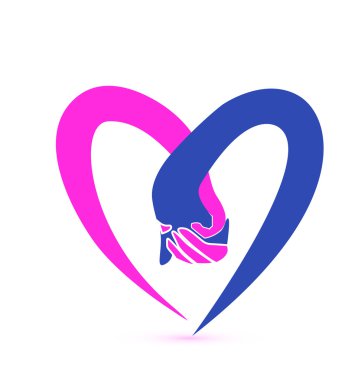 tutan eller logo vektör Çift