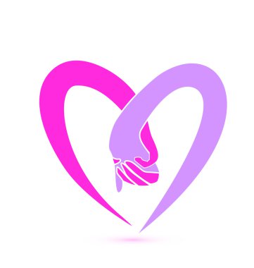 tutan eller logo vektör Çift