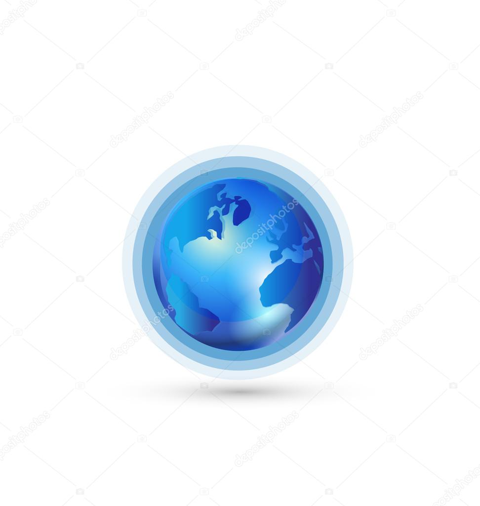 World Global connection bubble icon vector