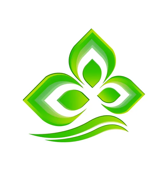 Grön växt logo vector bakgrund — Stock vektor