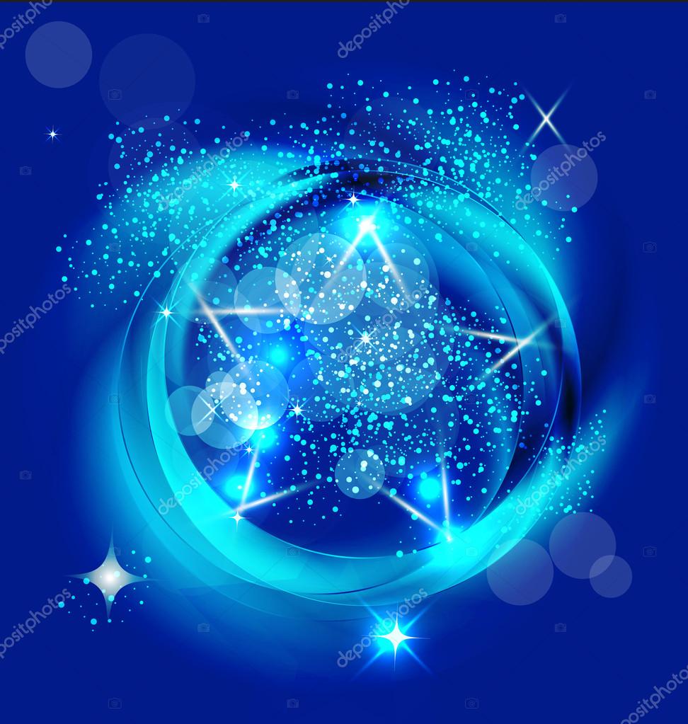 Star with blue background picture vector design