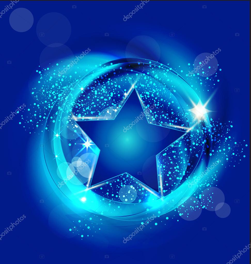 Brilliant blue star background vector