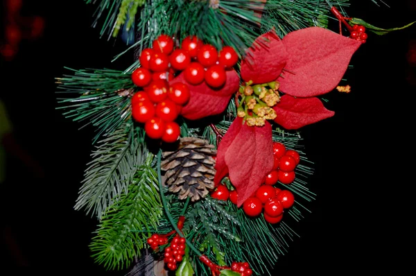 Christmas tree ornaments branch — Stock Photo, Image