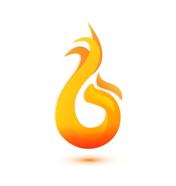 stilize logo vektör alevler