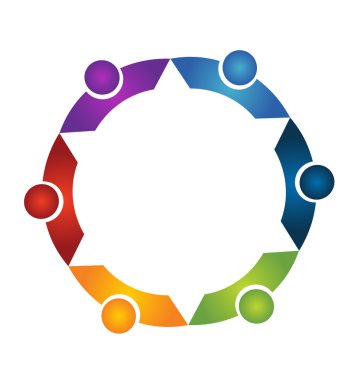 ekip çalışması kişi kucaklama logo vektör