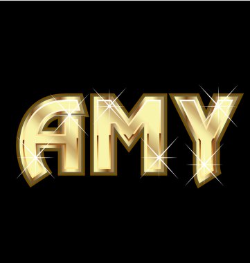 Amy kız adı altın vektör hisse senedi