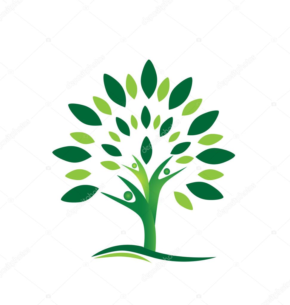 Teamwork people tree logo vector Stock Vector by ©Glopphy 42753365