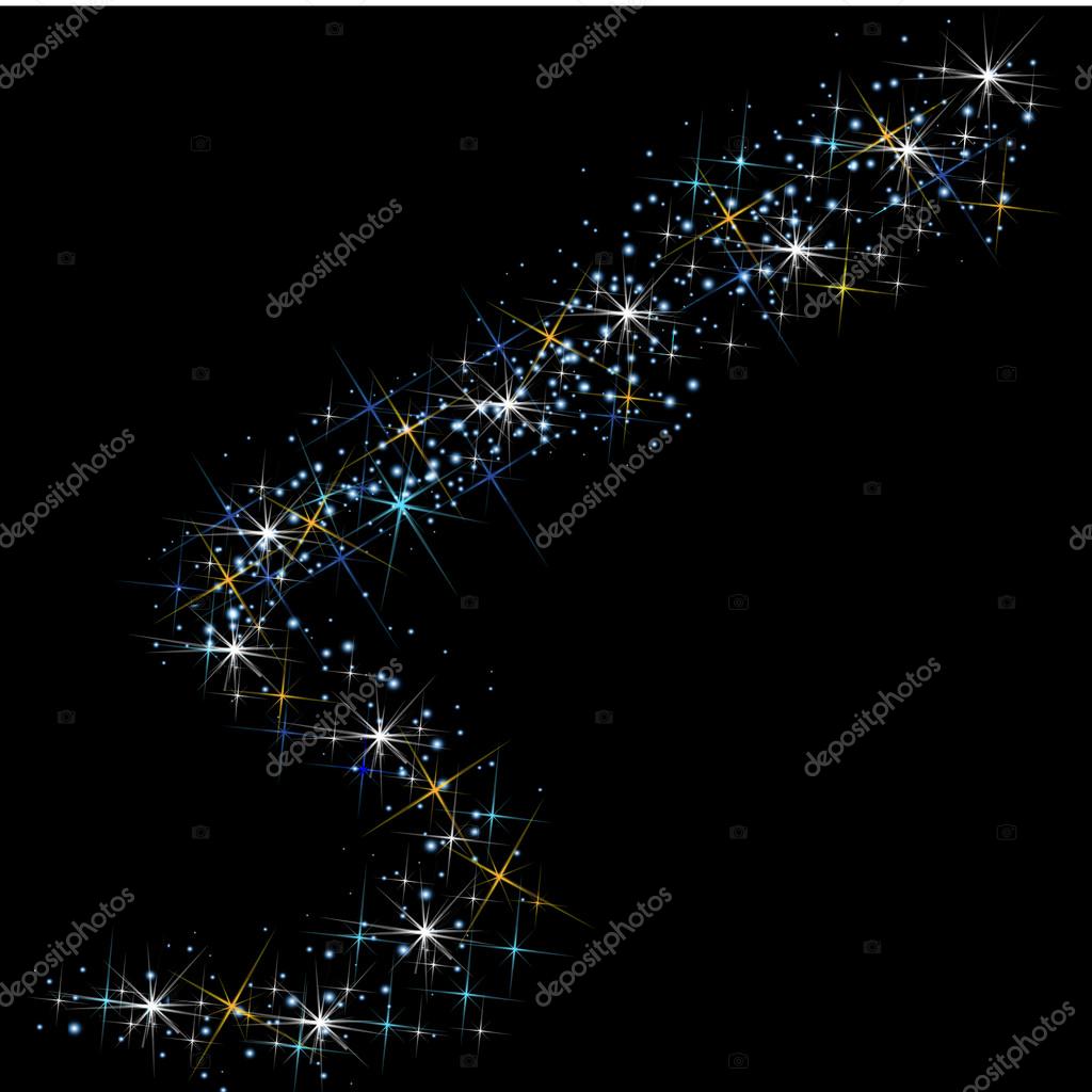 Stars night constellations icon vector background