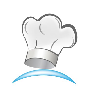 chef şapka vektör logosu