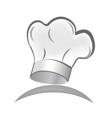 chef şapka vektör logosu