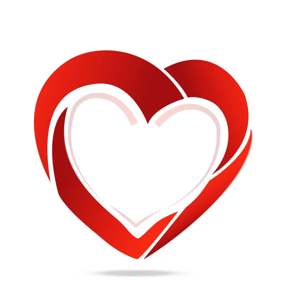 logo coeur brillant rose Saint-Valentin — Image vectorielle Glopphy