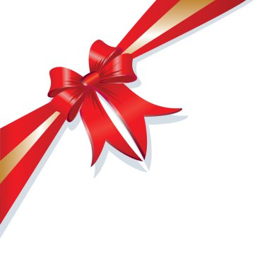 Noel hediyesi Kırmızı ve altın şerit