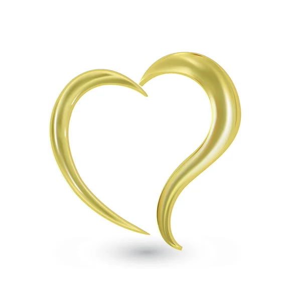 Swoosh valentines heart logo — Stock Vector