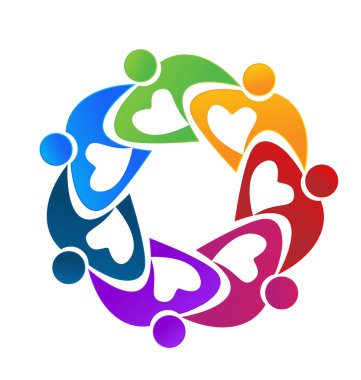 ekip çalışması doyurucu insanlar Birliği logosu kavramını çiçek
