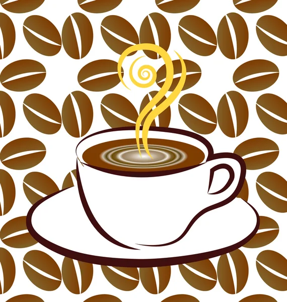 Logo de fond signe café — Image vectorielle