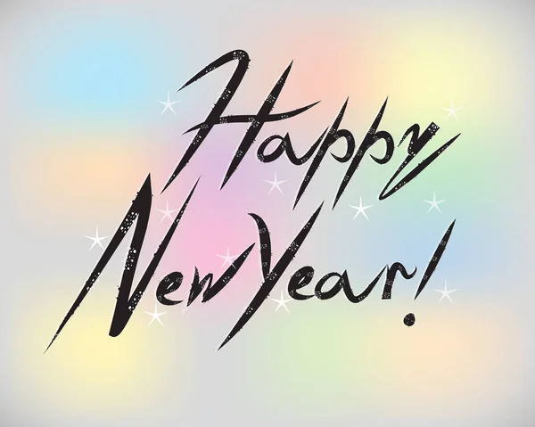 Happy New Year Lettering Background Vector Image Graphic Design — Stock Vector