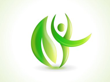 Logo leaf and healthy nature figure identity business card web image vector design template