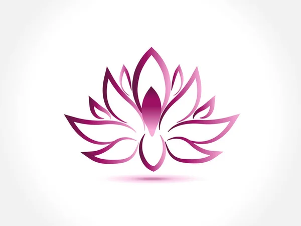 Logo Lotus Vacker Rosa Blomma Ikon Vektor Bild Grafisk Illustration — Stock vektor