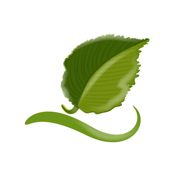 Logo Foglia Ecologica Disegno Immagine Vettoriale — Vettoriale Stock