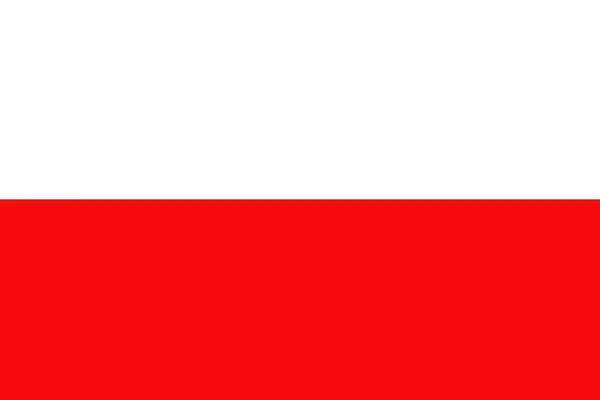 Lengyelország fehér és vörös zászlója — Stock Fotó