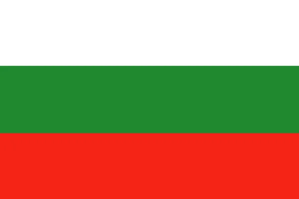 Bulgária fehér zöld piros zászlója. — Stock Fotó