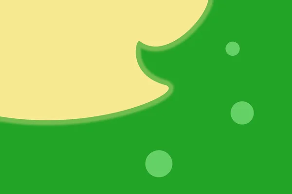 Абстрактно зеленая елка с пузырьками и ярко-желтым фоном — стоковое фото