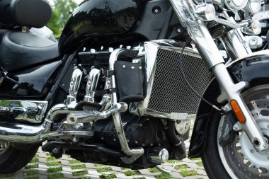 Chelm, Lubelskie, Polonya - 18 Haziran 2022: MotoKropla 2022 'de Chelm' de motosiklet sergisi, Motosiklet Festivali