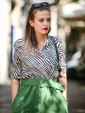 MILAN, Italy- September 23 2020: Women on the street in Milan.