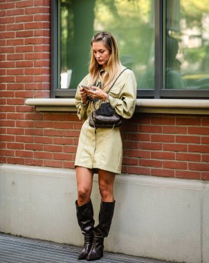 MILAN, Italy- September 23 2020: Women on the street in Milan.