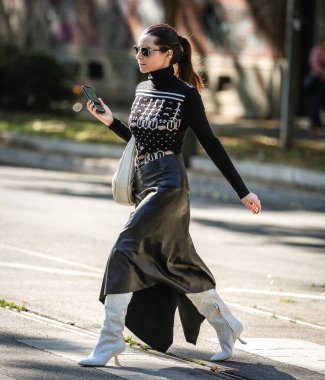 MILAN, Italy- September 23 2020: Women on the street in Milan.