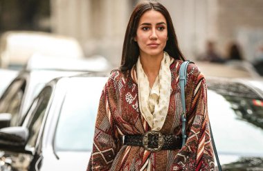 MILAN, Italy- September 24 2020: Tamara Kalinic on the street in Milan.
