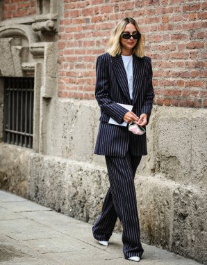 MILAN, Italy- September 24 2020: Candela Pelizza on the street in Milan.