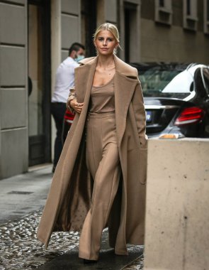 MILAN, Italy- September 24 2020: Caroline Daur on the street in Milan.