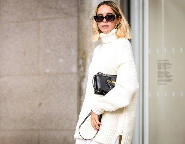 MILAN, Italy- September 25 2020: Candela Pelizza on the street in Milan.