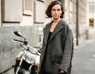 MILAN, Italy- September 25 2020: Erika Boldrin on the street in Milan.