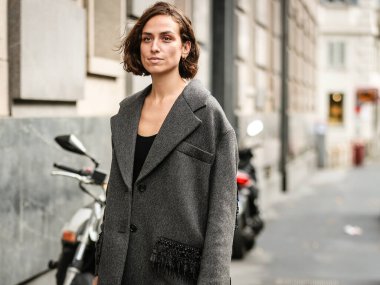 MILAN, Italy- September 25 2020: Erika Boldrin on the street in Milan.