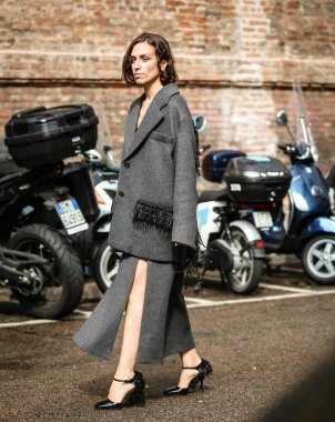 MILAN, Italy- September 25 2020: Erika Boldrin on the street in Milan.