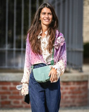 MILAN, Italy- September 26 2020: Chiara Totire on the street in Milan.