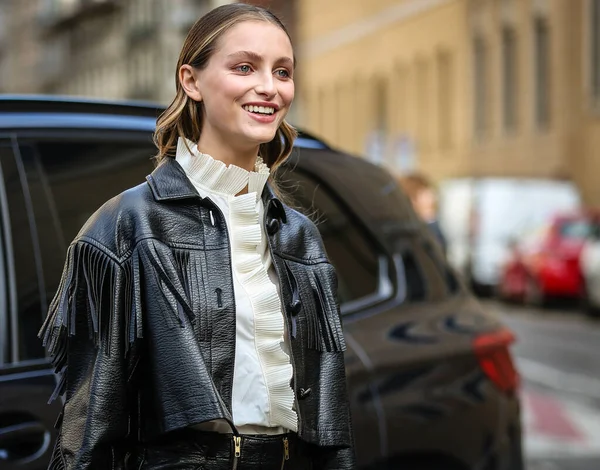 MILAN, Italy- September 26 2020: Beatrice Vendramin on the street in Milan.