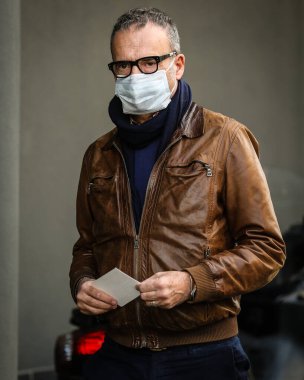 MILAN, Italy- September 27 2020: Alessandro Calascibetta on the street in Milan.