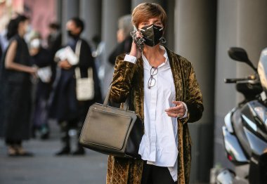 MILAN, Italy- September 27 2020: Women on the street in Milan.